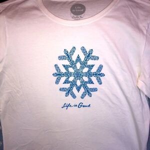 Nwot Womens Medium Life Is Good LS Crusher Shirt